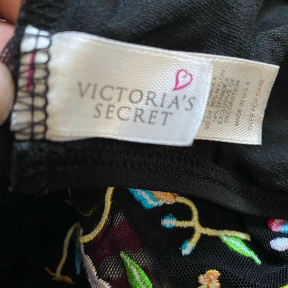 Unique Victoria secret one piece embroidery black swimwear - Picture 5 of 9
